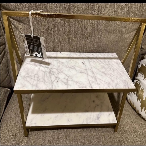 Other - Gold and White Marble Shelf